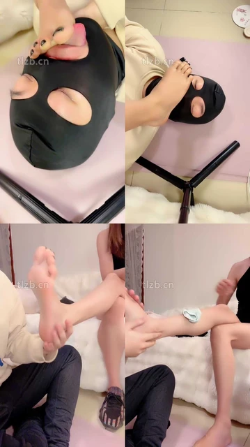 【苒溪】近距离裸足棉袜恋足舔