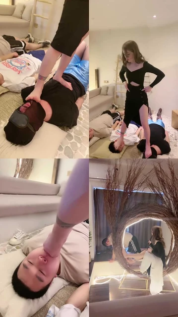 【领主老大】车模S全体重踩踏/深喉三奴才