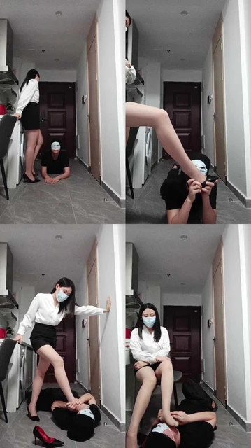 【梵高】开发白领S-高跟踩踏/闻舔臭脚/转胯狗爬【双视角版】