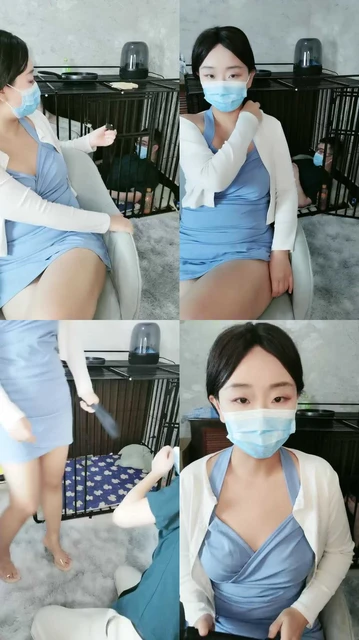 【桃桃樱】狗笼囚禁陪主人直播