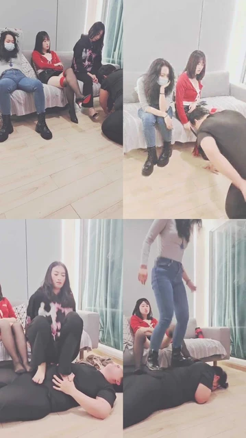 【月炎】3S群调-轮流跪舔脏鞋/骑马转胯/全体重踩