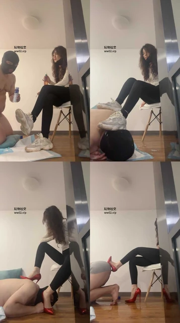 【倪小主】清理高跟+超脏小白鞋/高跟踩虐