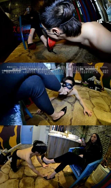 【萱萱】【奴隶岛】舔萱萱脏高跟鞋底