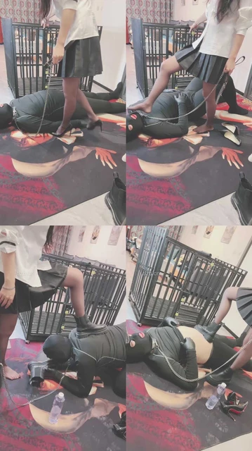 【芷镜小主】短靴-黑丝高跟全体重踩地毯