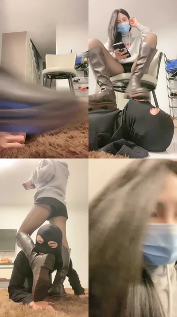 【甜一】脏长靴踩狗头/全体重踩/喂口水/清理脏鞋底/转胯