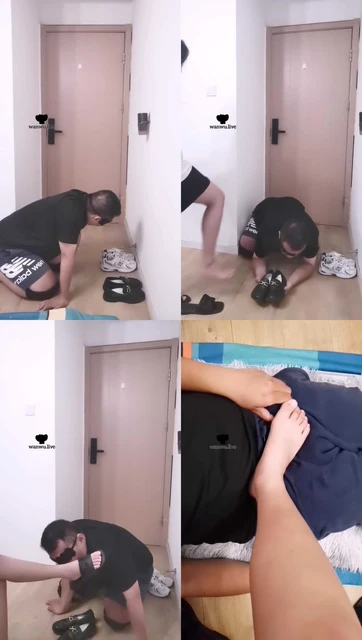 【上海汤圆S】跪舔裸足脏鞋/全体重踩踏【双视角版】