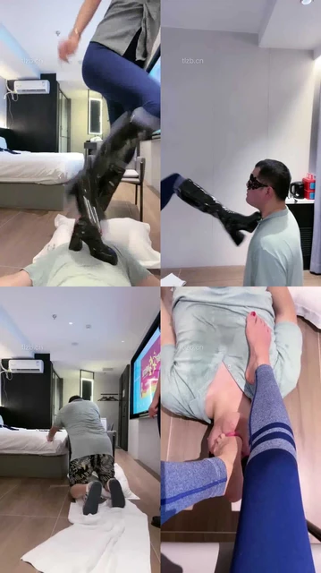 【双胞胎萌萌大人】牛仔长靴践踏跳踩/痰吐脸喂食/踢裆sp