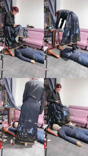 【冰诺】高跟靴子全体重踩地毯狗