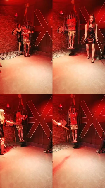 【圈养基地】把狗关进笼子虐废/藤条抽