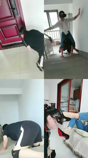 【凌儿女神】母畜-楼梯间训练狗爬