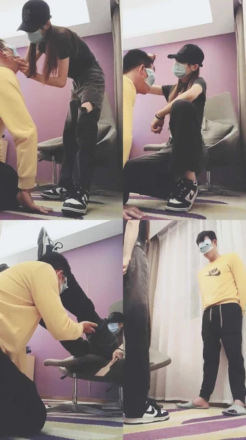 【美娜格格】运动鞋白棉袜惩罚家奴【上】