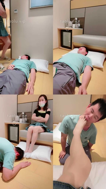 【晨希】老爹鞋白船袜全体重踩/舔裸足