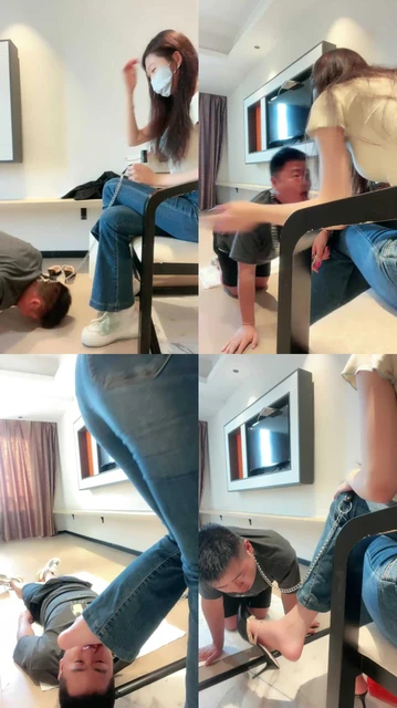 【佳佳】狗链拴狗/运动后脏鞋袜辱