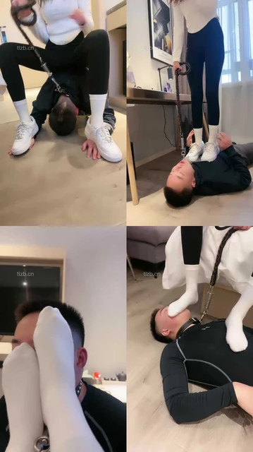 【酒鸽】小白鞋白袜踩狗爪/骑马转胯/狂吸白袜脚/吃袜