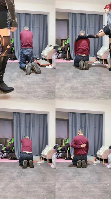 【冰诺】长靴黑丝重度踢踹