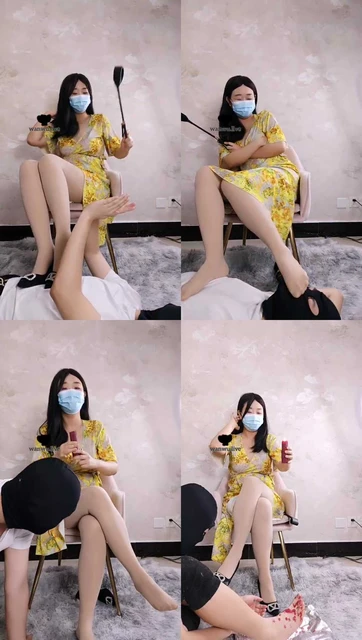 【桃桃樱】高跟肉丝脚踩/鞭打/滴蜡【双视角版】