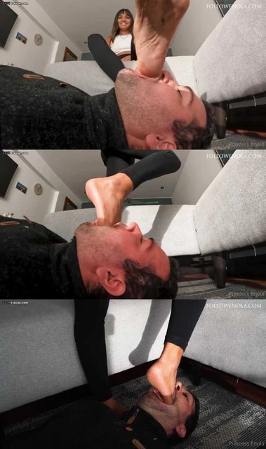 【欧美女王】enola女王- 脚深喉 舔脚 口水 脏脚