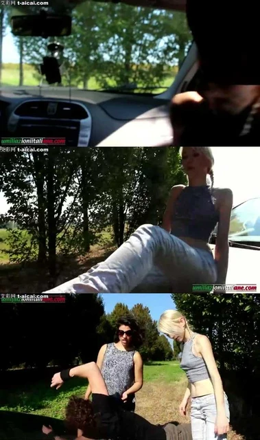 【欧美女王】开车到荒郊野外被两个女孩用臭棉袜脚捂脸塞嘴踩踏舔脚疯狂折磨！