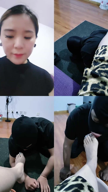 【冷魅夫妻】白袜裸足踩虐绿帽奴