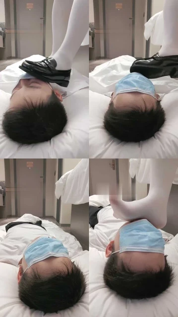 【柠檬大大】皮鞋原味白丝踩奶狗