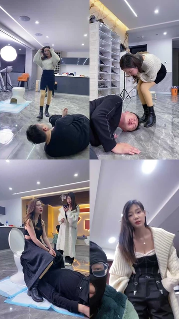 【麋鹿银儿】超暴力踢踹/勒脖窒息/鞭打/吃口水/驯化厕奴