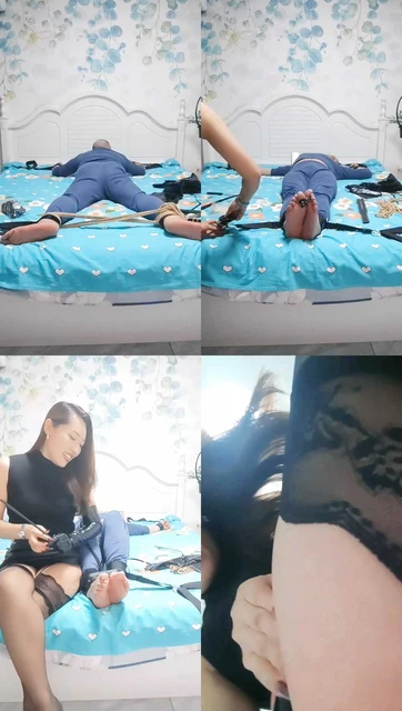 【冷御女王】捆绑夫奴虐脚心