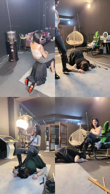 【冰诺】母畜-长靴S骑马遛狗重度鞭打踩