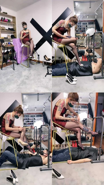 【冰诺】多双高跟全体重踩地毯