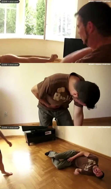 【欧美女王】Ema超狠连环踢KO贱男！踢倒后被踩着脖子痛苦挣扎！