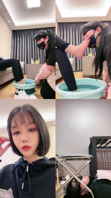 【维妮】狗笼强制母畜闻袜舔脚/伺候洗脚