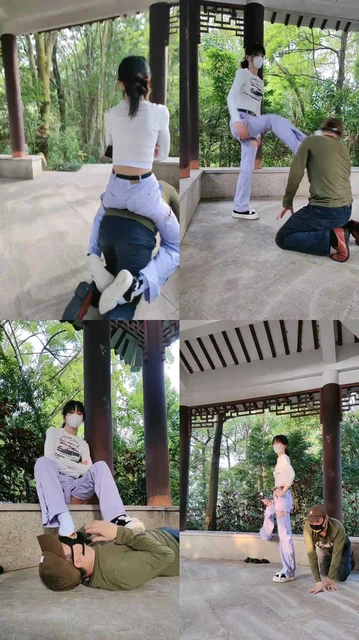 【暴力美学】运动女神户外溜偷拍狗