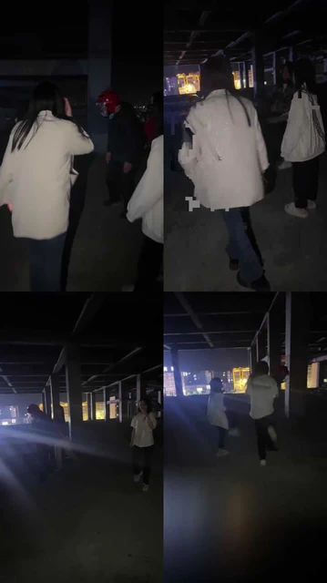 【精神小妹】户外超重度-深夜被4S精神小妹爆踹