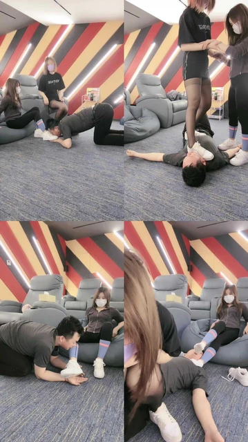 【起点S】双素人S-舔脏鞋/骑马踩踏/白袜脚窒息【三视角完整版】