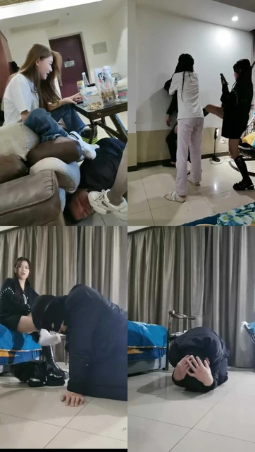 【文文文文】多S群调踢踹暴揍/桌底舔脏鞋/腿绞窒息【双视角版】