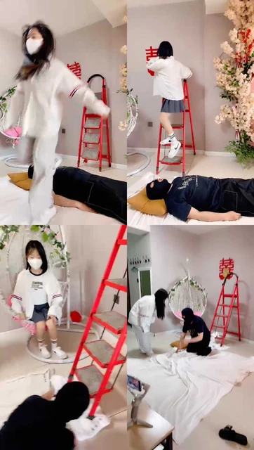 【精神小妹】双学生素人-超狠跳踩跺脸/骑马/袜子塞嘴