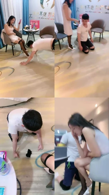 【蜜糖情侣】腿绞/黑丝高跟诱惑/耳光/头顶红牛