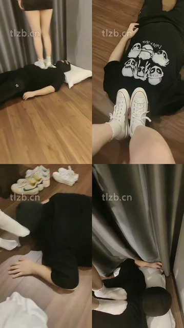 【00后大学生情侣s】帆布鞋白袜全体重踩踏