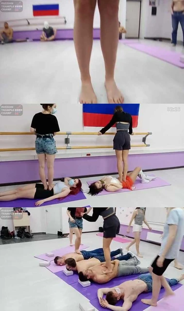 【欧美女王】1.5小时含女女！莫斯科女神团夏季热裤摇摆舞原味脚群踩！当脚垫