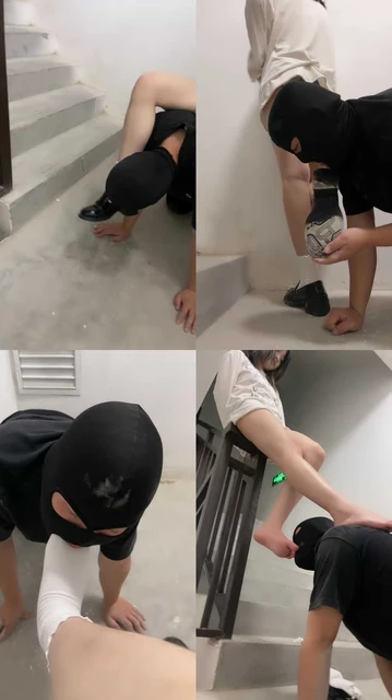 【阿昆】楼道闻舔皮鞋白袜/骑马/超脏鞋底