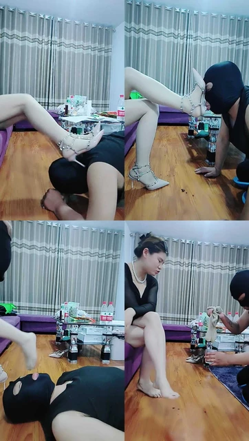 【冷魅夫妻】铆钉高跟玩虐绿帽奴