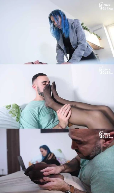 【欧美女王】CS剧情-偷看恋足片被抓!被女友用臭丝袜脚羞辱,丧失地位变成狗!