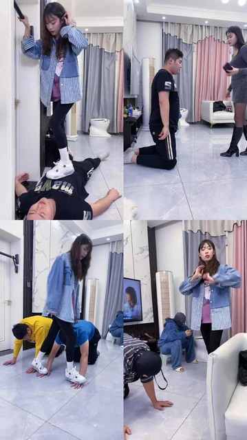 【麋鹿银儿】双S-素人网红-运动鞋踩踏/掐脖手捂窒息/耳光转胯