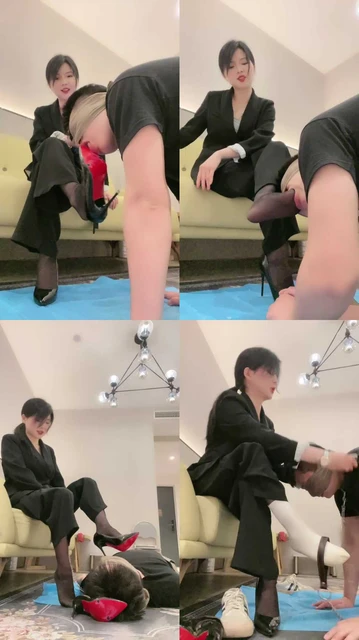 【丹丹】白领黑丝高跟/白袜气味羞辱