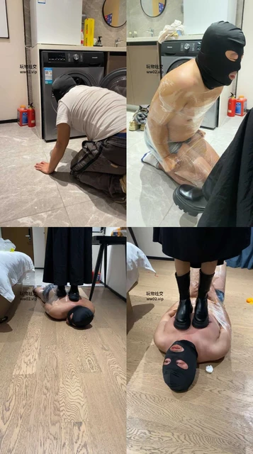 【艾黎】胶带捆绑/强制喂食/踩踏/舔脏长靴闻白袜
