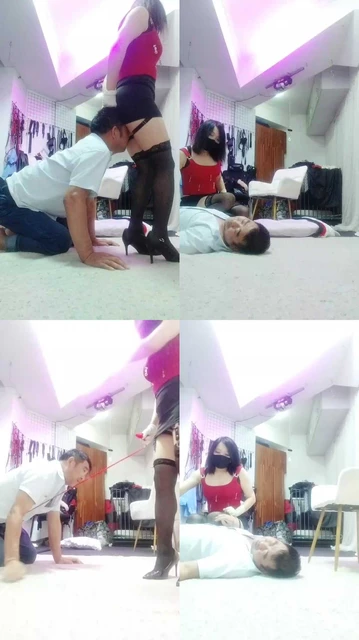 【冰炫】高跟黑丝踩老狗/丝袜窒息【双视角版】