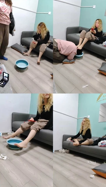 【樱樱】混血留学生-伺候沐足-全体重踩踏