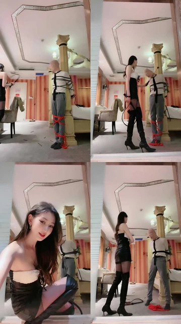 【艾琳175S】重度酷刑-鞭打-藤条打断-长靴白袜踩踏【上】