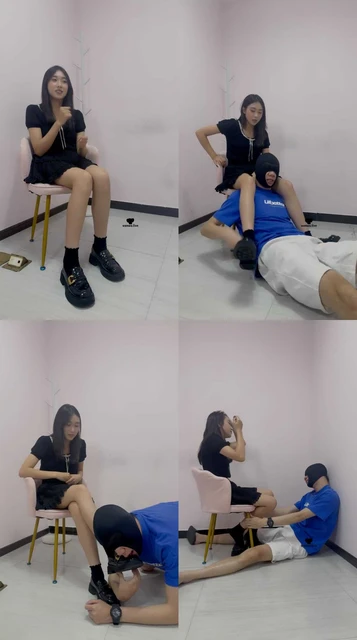 【狗哥】女神素人-皮鞋黑袜踩踏/踢裆/腿绞窒息/耳光