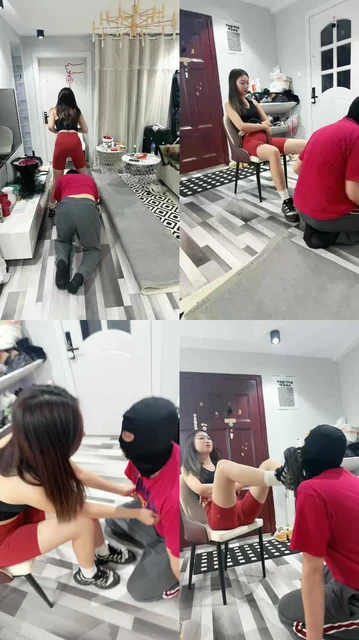 【jenn】情侣主-脏鞋白袜虐/踩踏腿绞喂漱口水【双视角完整版】