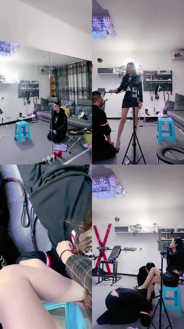 【尤金女皇】抽耳光/藤条鞭打/踩踏/虐乳舔臭脚